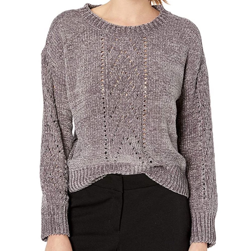 NEW! BB Dakota Gray Chenille Sweater - NWT